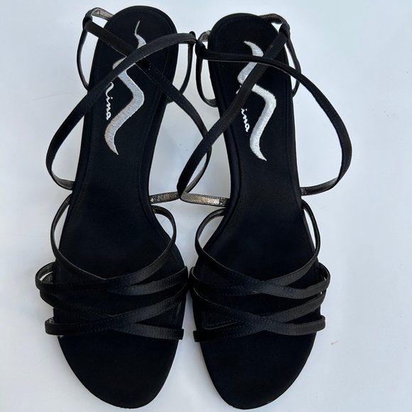 Nina Black Luster SA Genuine Leather Sole Size 9M USA - Picture 6 of 8